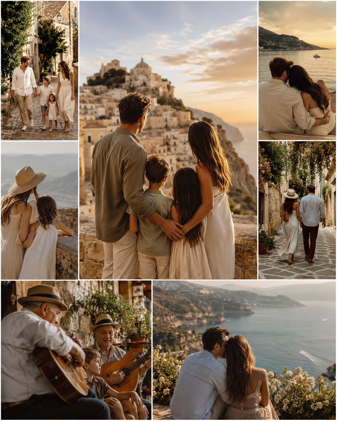 Family travel collage — meaningful moments in Mexico